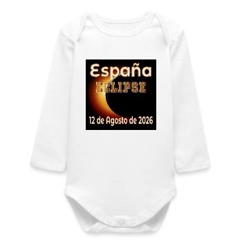 Finsternisbeobachtung Spanien - Baby Organic Langarmbody - Weiß - Vorne