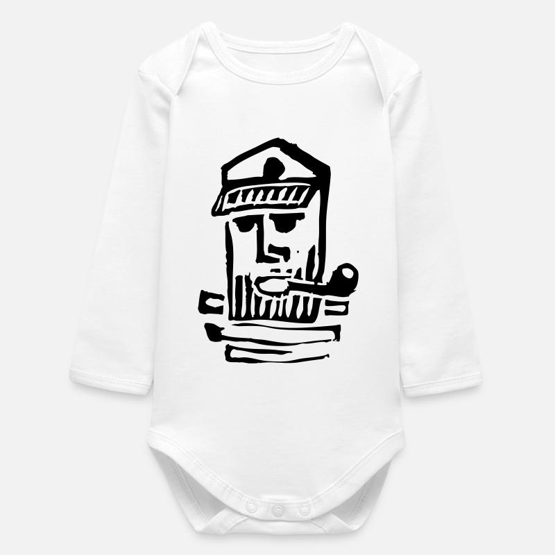 Piep-Grootsnuut - Baby Organic Langarmbody - Weiß
