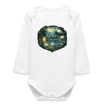 Gnade der Stille - Baby Organic Langarmbody - Weiß - Vorne