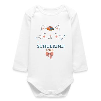 Schoolchild 2026 - Baby Organic Long-Sleeved Bodysuit - white - Front
