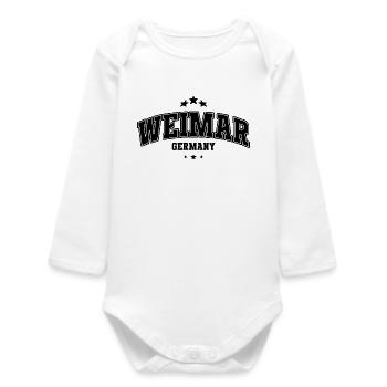 Weimar Varsity Lettering Souvenier - Baby Organic Long-Sleeved Bodysuit - white - Front
