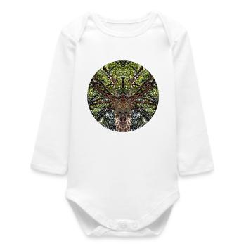 Créatures de la nature dans la cime des arbres - Body bébé manches longues biologique - blanc - Devant