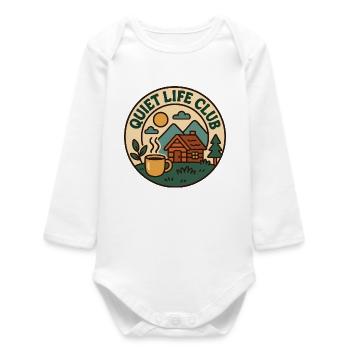 Quiet Life Club - Baby Organic Long-Sleeved Bodysuit - white - Front