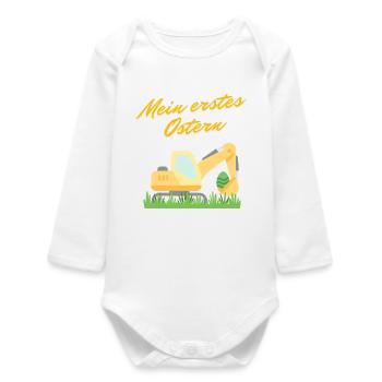 My First Easter – Bagger Baby & Kids Shirt - Baby Organic Long-Sleeved Bodysuit - white - Front