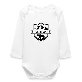 Grönland – Skiabzeichen-Tee - Baby Organic Langarmbody - Weiß - Vorne