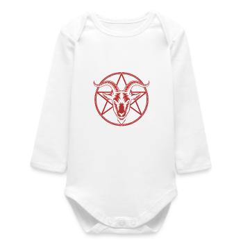 Nicht heute Jesus Goat Tee - Baby Organic Langarmbody - Weiß - Vorne