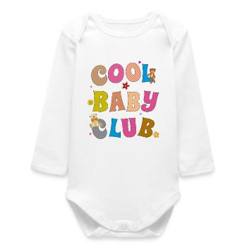 Cool Baby Club - Baby Organic Long-Sleeved Bodysuit - white - Front