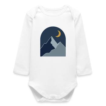 Sérénité de la Montagne de Minuit - Body bébé manches longues biologique - blanc - Devant