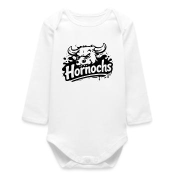 Hornochs - Baby Organic Langarmbody - Weiß - Vorne