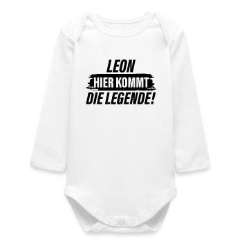 Leon, voici la légende - Body bébé manches longues biologique - blanc - Devant