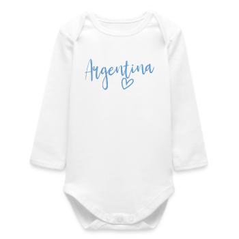 Argentinien Herz Frauen Liebe Argentinien - Baby Organic Langarmbody - Weiß - Vorne