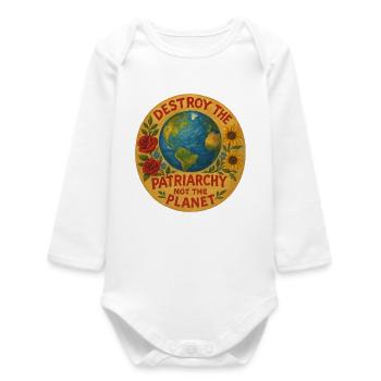 Planet Uprising for Equality - Baby Organic Long-Sleeved Bodysuit - white - Front
