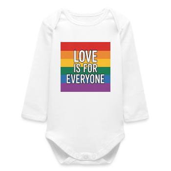 Love is for Everyone - Antifa Rainbow Tee - Baby Organic Long-Sleeved Bodysuit - white - Front