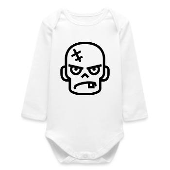zombie - Baby Organic Long-Sleeved Bodysuit - white - Front