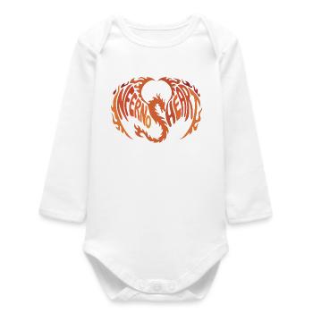 Conception de la flamme du cœur infernal - Body bébé manches longues biologique - blanc - Devant