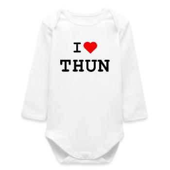 Ich liebe Thun - I love Thun - Baby Organic Long-Sleeved Bodysuit - white - Front