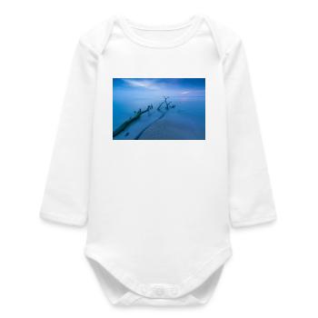 Blue hour sur la plage ouest - Body bébé manches longues biologique - blanc - Devant