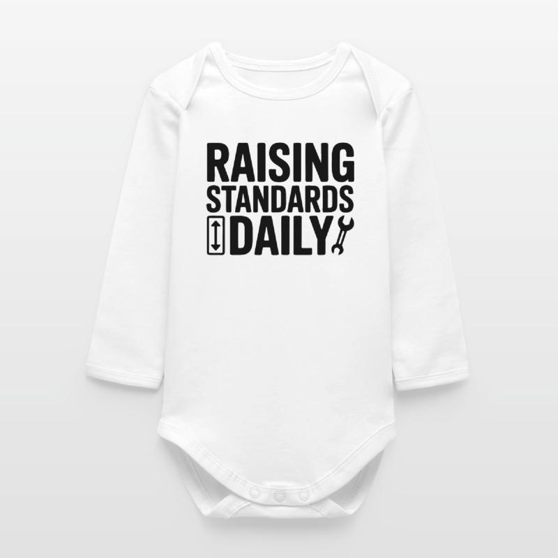 Elevator mechanic, elevator fitter, elevator technician Baby Organic Long-Sleeved Bodysuit