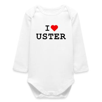 Ich liebe Uster - I love Uster - Baby Organic Long-Sleeved Bodysuit - white - Front