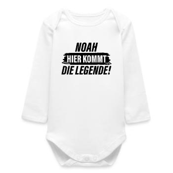 Noah - Voici la légende - Body bébé manches longues biologique - blanc - Devant