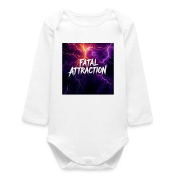 Electric Storm Fury - Baby Organic Long-Sleeved Bodysuit - white - Front
