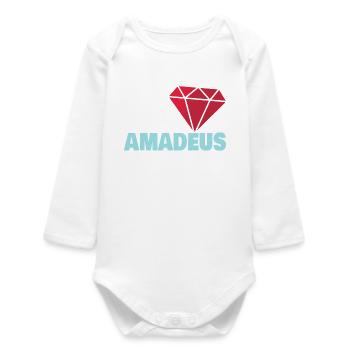 Amadeus - Baby Organic Long-Sleeved Bodysuit - white - Front