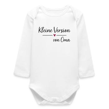 Kleine Version von Oma Omas Minime Miniversion Oma - Baby Organic Long-Sleeved Bodysuit - white - Front
