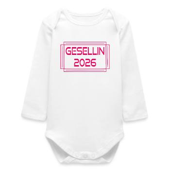 Journeyman's certificate Graduation 2026 Journeywoman - Baby Organic Long-Sleeved Bodysuit - white - Front