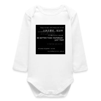Hoodie_back_2 - Baby Organic Long-Sleeved Bodysuit - white - Front