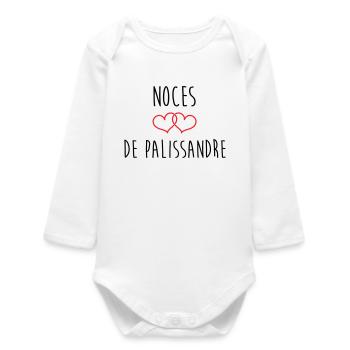 Noces de Palissandre 65 Ans Union - Body bébé manches longues biologique - blanc - Devant