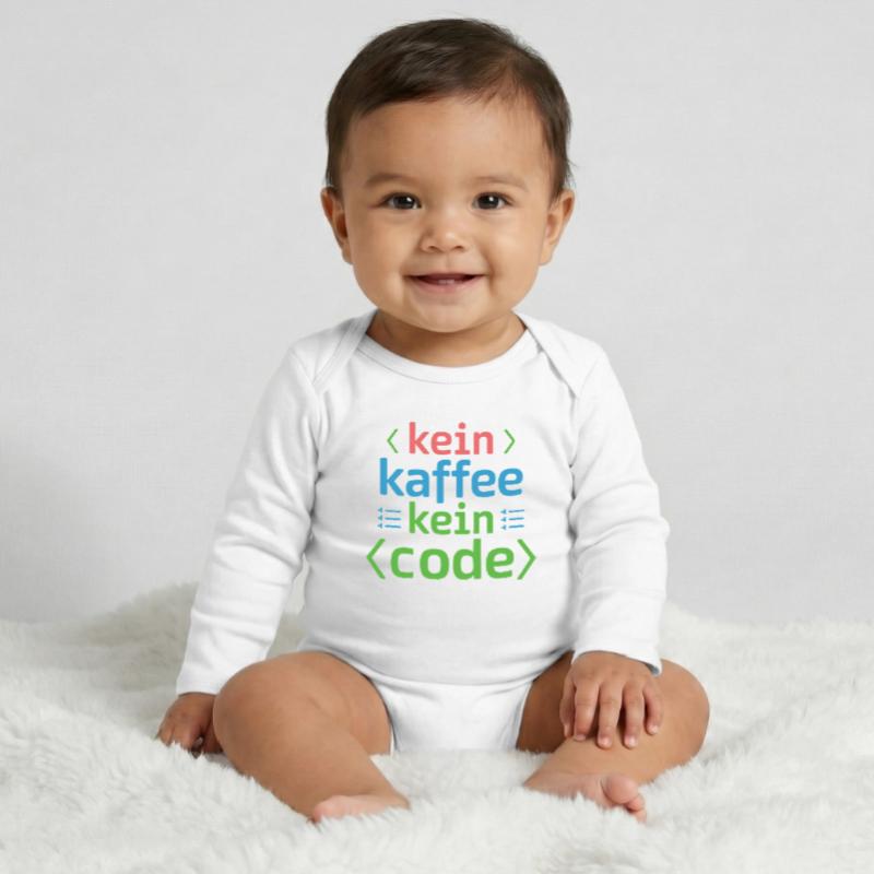 Kein Kaffee Kein Code Programmierer Informatiker Baby Organic Langarmbody