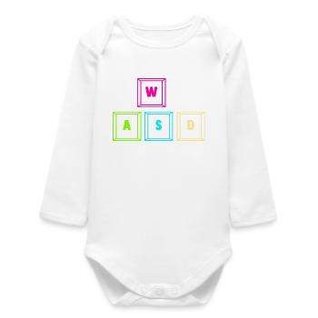 Gaming Computer Gamer Gaming Gamer - Baby Organic Long-Sleeved Bodysuit - white - Front