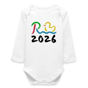 Rente 2026 - Ruhestand - Pension - Baby Organic Langarmbody - Weiß - Vorne