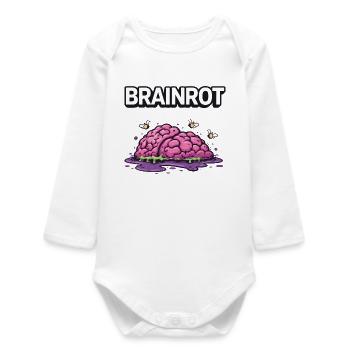 Cerveau de Zombie Cerveau - Body bébé manches longues biologique - blanc - Devant