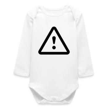Danger Attention Danger - Body bébé manches longues biologique - blanc - Devant