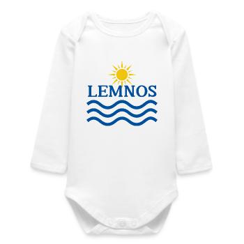 Ondes de Soleil de Lemnos - Body bébé manches longues biologique - blanc - Devant