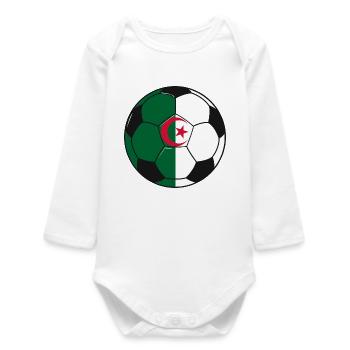 Football_team_Algeria - Body bébé manches longues biologique - blanc - Devant