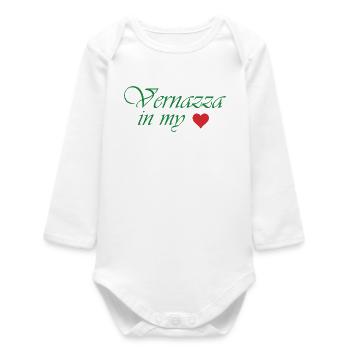 Vernazza in My Heart - Baby Organic Long-Sleeved Bodysuit - white - Front