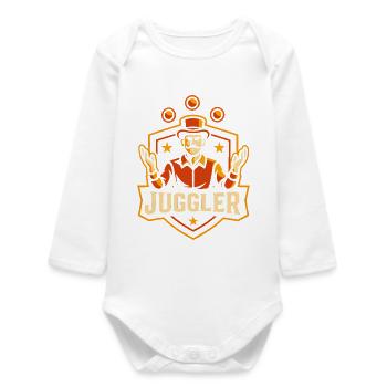 Circus Juggler Funny Children's Circus - Baby Organic Long-Sleeved Bodysuit - white - Front