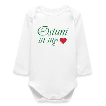 Ostuni in my heart - Baby Organic Long-Sleeved Bodysuit - white - Front