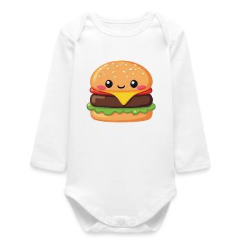 hamburger - Baby Organic Long-Sleeved Bodysuit - white - Front