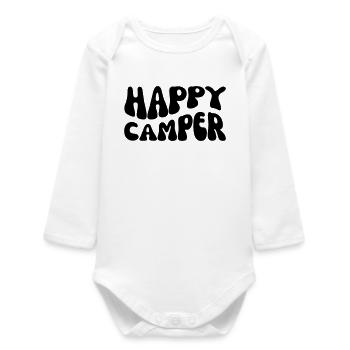 Campeur heureux - Body bébé manches longues biologique - blanc - Devant