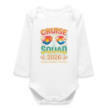 Équipe de croisière 2026 Sunset - Body bébé manches longues biologique - blanc - Devant