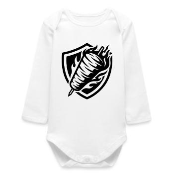 Döner Skewer Kebab - Baby Organic Long-Sleeved Bodysuit - white - Front