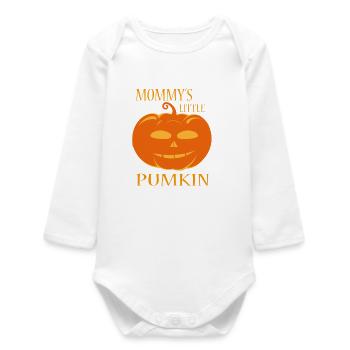 Halloween - Zombie - Horreur - Citrouille - Body bébé manches longues biologique - blanc - Devant
