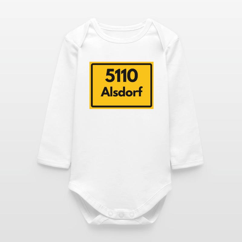 OLD POSTCODE POSTCODE RETRO 5110 ALSDORF Baby Organic Long-Sleeved Bodysuit