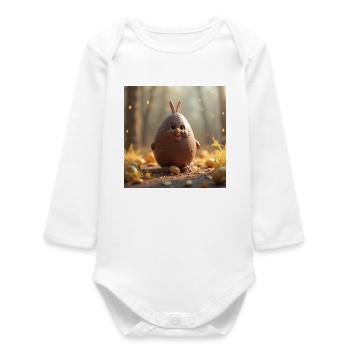 An Easter Bunny - Baby Organic Long-Sleeved Bodysuit - white - Front