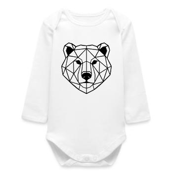 Polygone d’ours - Body bébé manches longues biologique - blanc - Devant