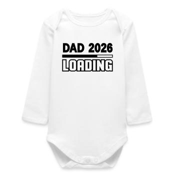 dad_2026_loading - Baby Organic Langarmbody - Weiß - Vorne