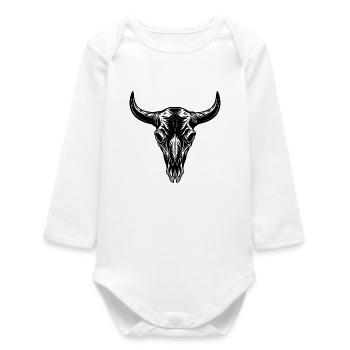 Crâne de vache - Body bébé manches longues biologique - blanc - Devant